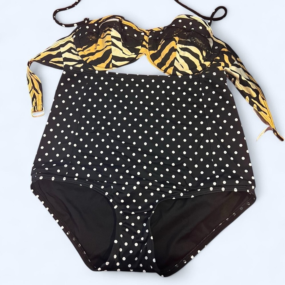 Victoria's Secret Black and Yellow Swim Set
